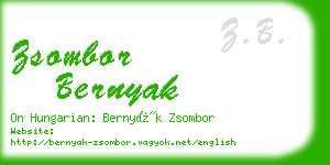 zsombor bernyak business card